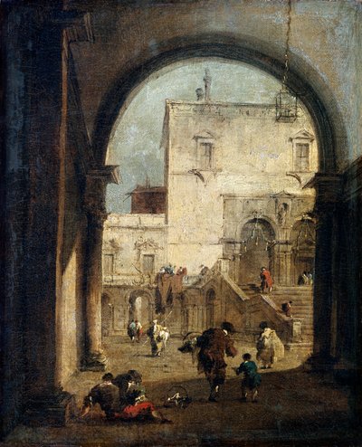 Widok Placu i Pałacu w latach 1775-1780. autorstwa Francesco Guardi