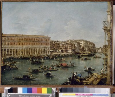 Widok na Canal Grande z Fabbriche Nuove di Rialto, 1756-60 autorstwa Francesco Guardi