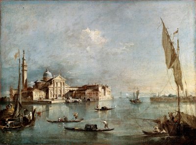 Widok na wyspę San Giorgio Maggiore w latach 1765-1775. autorstwa Francesco Guardi