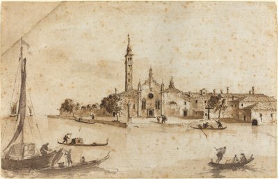 Wyspa Madonny della Grazia autorstwa Francesco Guardi and Giacomo Guardi