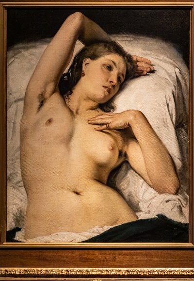 Akt kobiety (modelka odpoczywająca) autorstwa Francesco Hayez