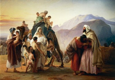 Pojednanie Ezawa z Jakubem autorstwa Francesco Hayez