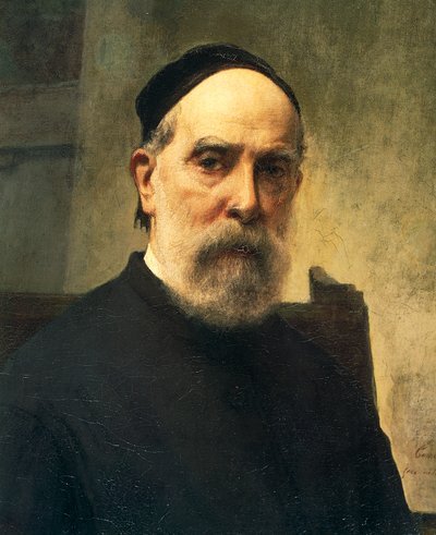 Autoportret 88 lat, Francesco Hayez (1791-1882), olej na płótnie, 58x46 cm, Detal autorstwa Francesco Hayez