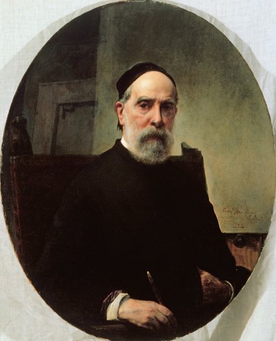 Autoportret, 1878 autorstwa Francesco Hayez
