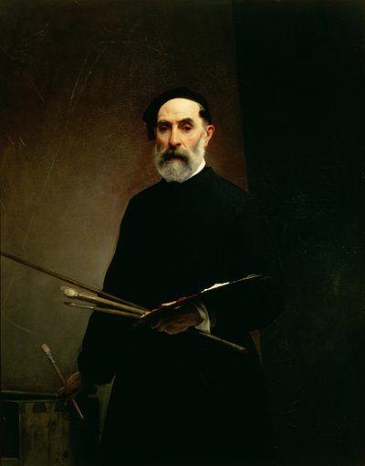 Autoportret, ok. 1860-62 autorstwa Francesco Hayez