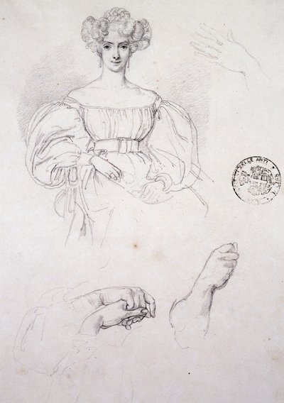 Studium portretu kobiety autorstwa Francesco Hayez
