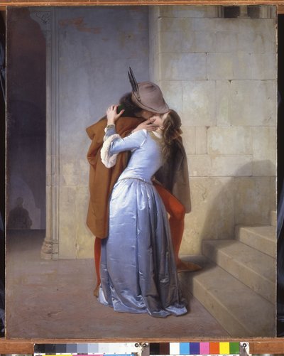 Pocałunek, 1859 autorstwa Francesco Hayez
