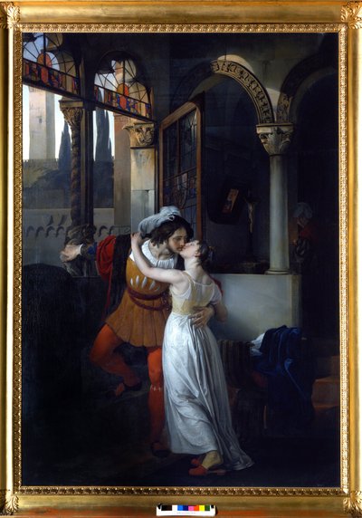 Ostatni pocałunek „Julii i Romea” Szekspira. Obraz Francesco di Hayez autorstwa Francesco Hayez