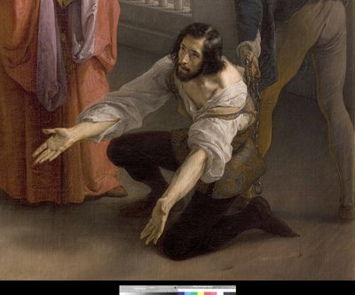Ostatnie spotkanie Jacopo Foscariego z rodziną przed wygnaniem, 1838-40 autorstwa Francesco Hayez