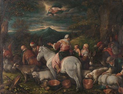 Abraham opuszcza Haran autorstwa Francesco II Bassano (attributed to)