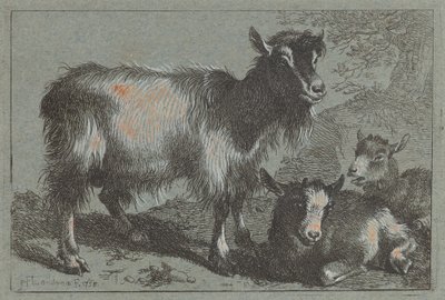 Koza i dwoje dzieci, 1758. autorstwa Francesco Londonio