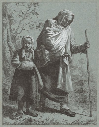 Chłopka z dwójką dzieci, 1764. autorstwa Francesco Londonio