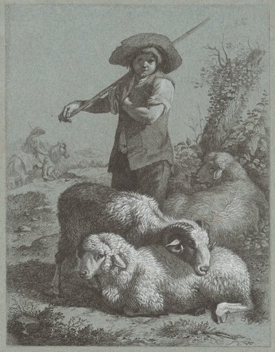 Pasterz z owcami, 1764. autorstwa Francesco Londonio