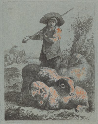 Stojący pasterz, 1760. autorstwa Francesco Londonio
