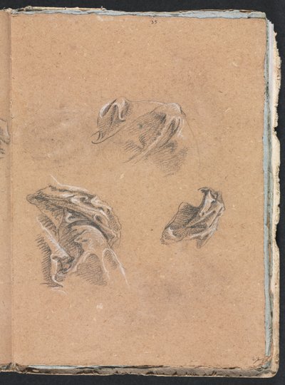 Szkicownik werona: Studia draperii strona 69, 1760. autorstwa Francesco Lorenzi