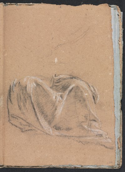 Szkicownik werona: studium draperii, strona 35, 1760. autorstwa Francesco Lorenzi