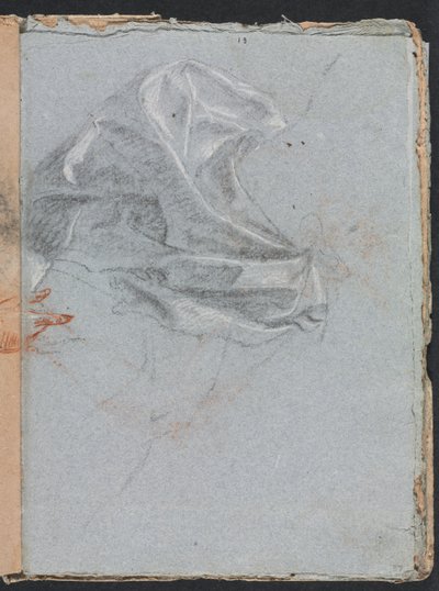 Szkicownik werona: studium draperii, strona 37, 1760. autorstwa Francesco Lorenzi