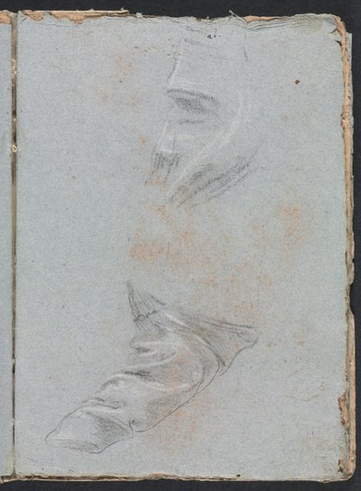 Szkicownik werona: studium draperii, strona 39, 1760. autorstwa Francesco Lorenzi