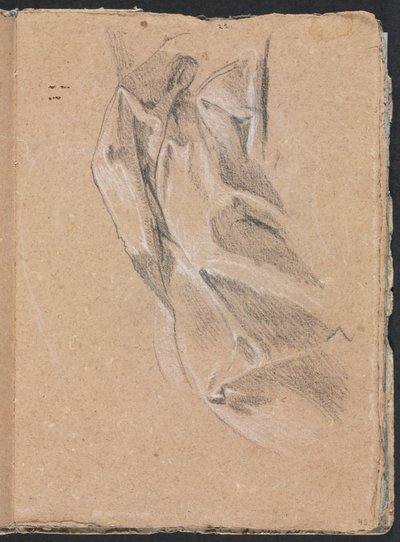 Szkicownik werona: studium draperii, strona 43, 1760. autorstwa Francesco Lorenzi