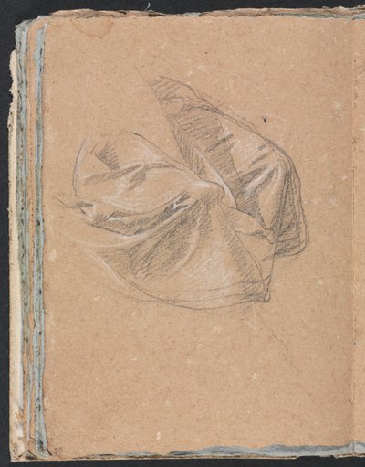 Szkicownik werona: studium draperii, strona 50, 1760. autorstwa Francesco Lorenzi