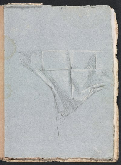Szkicownik werona: studium draperii, strona 93, 1760. autorstwa Francesco Lorenzi