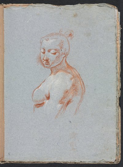 Szkicownik werona: Akt kobiecy, strona 27, 1760. autorstwa Francesco Lorenzi