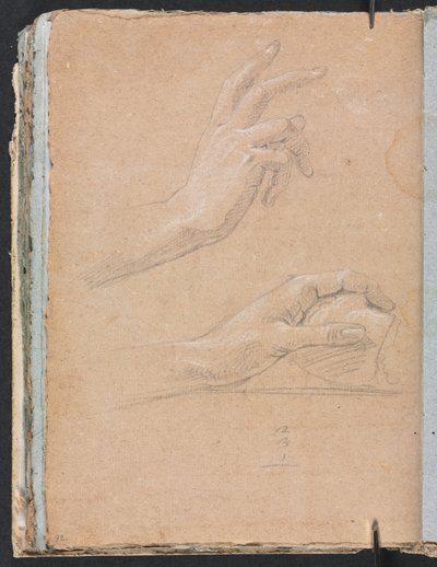 Szkicownik Verona: Hands page 92, 1760. autorstwa Francesco Lorenzi