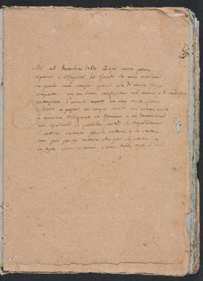 Szkicownik werona: Napis strona 1, 1760. autorstwa Francesco Lorenzi