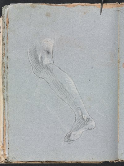 Szkicownik werona: lewa noga strona 28, 1760. autorstwa Francesco Lorenzi
