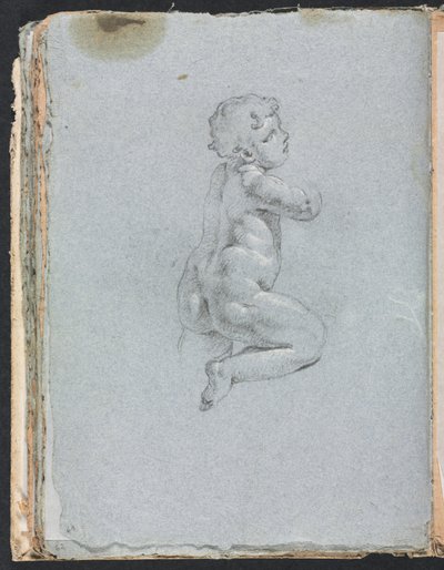 Szkicownik Verona: Putto na stronie profilu 64, 1760. autorstwa Francesco Lorenzi