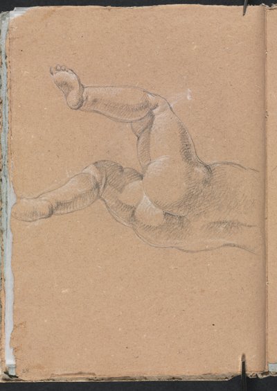 Szkicownik Verona: Putto dolna połowa ciała strona 24, 1760. autorstwa Francesco Lorenzi