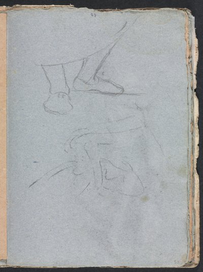 Szkicownik werona: Studium stóp strona 53, 1760. autorstwa Francesco Lorenzi