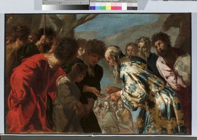 Józef sprzedany przez swoich braci, ok. 1657-58 (olej na płótnie) autorstwa Francesco Maffei