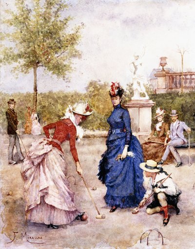Gra w krokieta, autorstwa Francesco Miralles Galaup