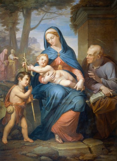 Święta Rodzina, ante 1836, Francesco Nenci (1781-1850), olej na płótnie, 200x147 cm autorstwa Francesco Nenci