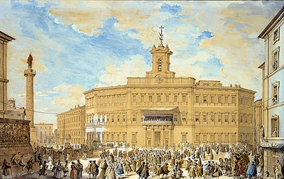 Widok na Rzym (akwarela na papierze) autorstwa Francesco Panini