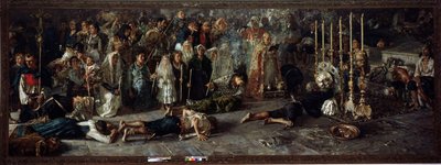 Il voto (Fete w hołdzie św. Pantaleon 27 lipca w Miglianico w Abruzzo, Włochy) - olej na płótnie autorstwa Francesco Paolo Michetti