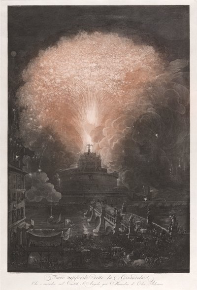 Sztuczny ogień znany jako Wiatraczek, który s autorstwa Francesco Piranesi