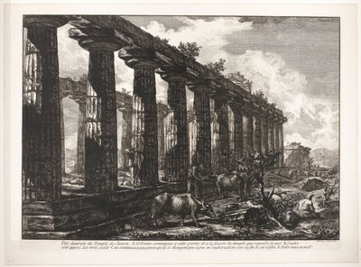 Świątynia Ateny w Paestum De tempel van Juno autorstwa Francesco Piranesi