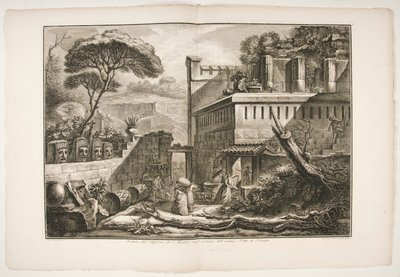 Widok na Grobowiec Marnia negl autorstwa Francesco Piranesi