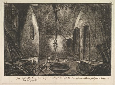 Widok na Pompeje Kolejny widok na pomieszczenie, w którym przygotowywano Bogno Caldo. . . .n.d. autorstwa Francesco Piranesi