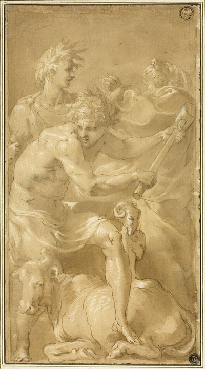 Ofiara byka autorstwa Francesco Primaticcio