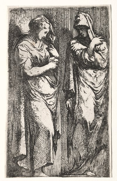 Dwie rzymskie kobiety. autorstwa Francesco Primaticcio