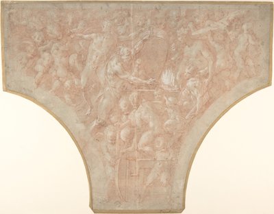 Wulkan wykuwa strzałki Kupidyna, 1552-56. autorstwa Francesco Primaticcio