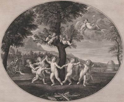 Amorki świętują gwałt na Prozerpinie, 1805-12. autorstwa Francesco Rosaspina