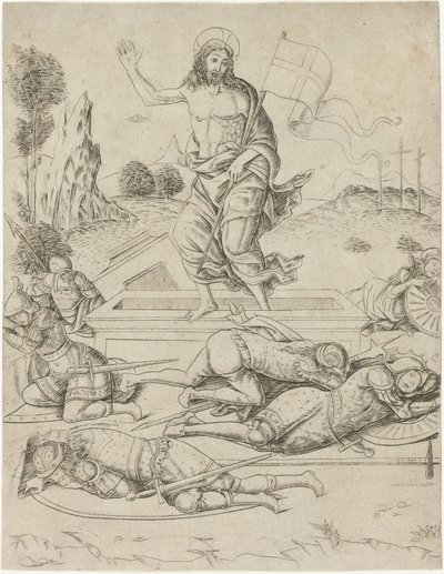 Zmartwychwstanie, tablica jedenasta z Żywotu Dziewicy i Chrystusa autorstwa Francesco Rosselli
