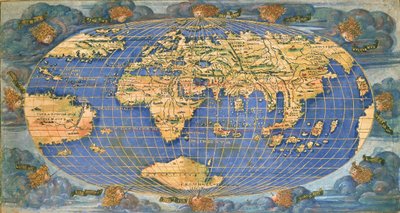 Mapa świata autorstwa Francesco Rosselli