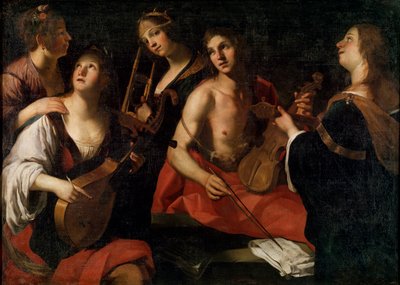 Koncert, koniec XVI lub początek XVII wieku autorstwa Francesco Rustici