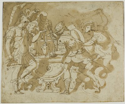 Camillus atakuje Brennusa autorstwa Francesco Salviati