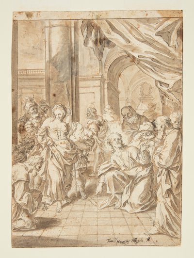 Chrystus i cudzołożna kobieta autorstwa Francesco Saverio Mergolo